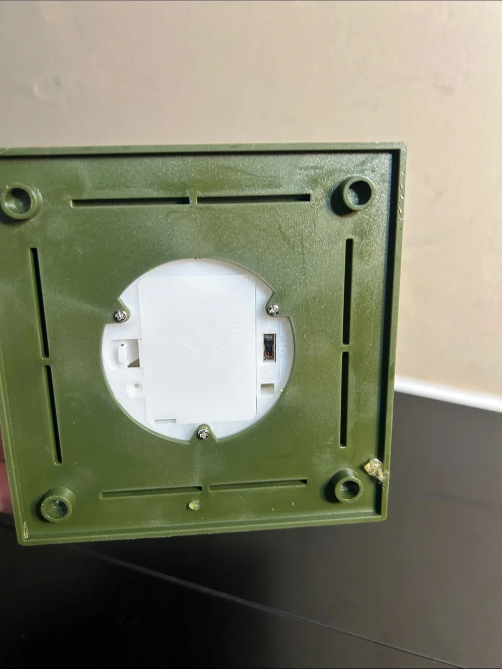 FabulousHome Sage Green LED Lantern with Flickering Candle